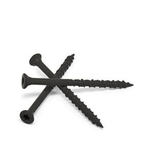 DECKMATE#9 3 in. Black Exterior Self-Starting Torx Drive Flat-Head Deck Screw (5 lbs. / 365-Piece) (115926)