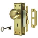 DefiantBrass Metal Satin Brass Knob Mortise Set (805414)