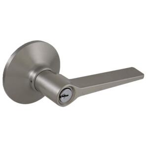 DefiantFreedom Satin Nickel Keyed Entry Door Lever (32LEX200B)