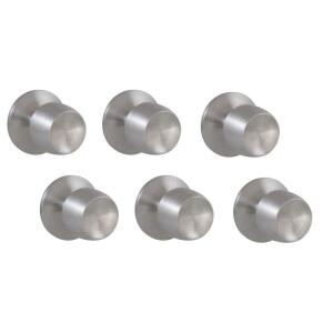 DefiantBrandywine Stainless Steel Passage Hall and Closet Door Knob Contractor Pack (6-Piece) (32T8630BD6)