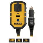 DEWALT140-Watt Portable Car Power Inverter with Dual USB Ports (DXAEPI140)