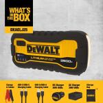 DEWALT2500 Peak Amp Lithium Jump Starter with USB Power Bank (DXAELJ25)