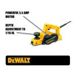 DEWALT3-1/4 in. Portable Handheld Planer 5.5 Amp Corded (D26676)