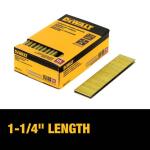 DEWALT 1/4 in. x 1-1/4 in. 18-Gauge Glue Collated Crown Staple (2500 Pieces) (DNS18125-2 )