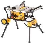 DEWALT 15 Amp Corded 10 Inch Job Site Table Saw with Rolling Stand