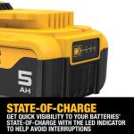 DEWALT 20V MAX Premium Lithium-Ion 5.0Ah Battery Pack (2 Pack) (DCB205-2)