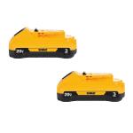 DEWALT20V 3.0Ah MAX Compact Lithium-Ion Battery Pack (2 Pack) 