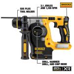 DEWALT 20V MAX XR Cordless Brushless 1 in. SDS Plus L-Shape Rotary Hammer (Tool Only) (DCH273B)