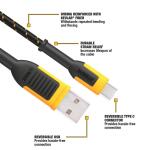 DEWALT 6 ft. Reinforced Braided Cable for USB-A to USB-C (131 1348 DW2)