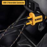 DEWALT 6 ft. Reinforced Braided Cable for USB-A to USB-C (131 1348 DW2)