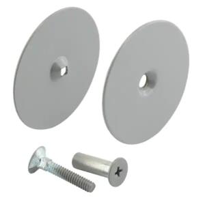 Prime-Line Gray Door Hole Cover Plate, 2-5/8 in. Diameter