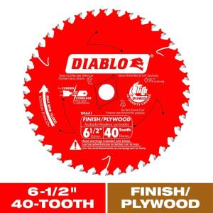 DIABLO Finish Trim 6-1/2in. x 40-Tooth Circular Saw Blade for Wood