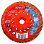 DIABLO 4-1/2 in. 80-Grit Steel Demon Grinding and Polishing Flap Disc with Integrated Speed Hub (DCX045080B01F)