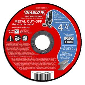 DIABLO(15-Pack) Thin Kerf Metal Cut-Off Disc 4-1/2 in. x 0.040 in. x 7/8 in. 