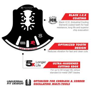 DIABLODemo Demon 3-1/2 in. Universal Fit Bi-Metal Oscillating Tool Blade for General Purpose Cuts