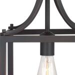 Hampton Bay Boswell Quarter 9-1/2 in. 1-Light Distressed Black Farmhouse Mini-Pendant Kitchen Light (7947HBDBDI)