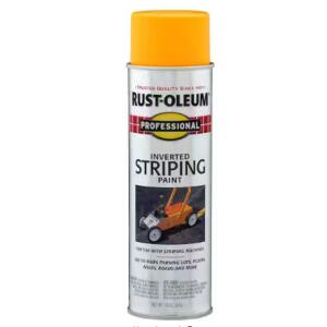 Rust-Oleum Professional - 18 oz. Flat Yellow Inverted Striping Spray Paint