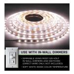 Commercial Electric 16 ft. LED AC Dimmable White Tape Light Kit Under Cabinet Light