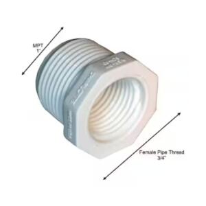 Charlotte 1" x 3/4" Pvc Bushing MPTXFPT