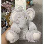 Little and Loved Baby Elephant Plush Stuffed Toy Light Grey