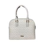 Aldo Women's Medium Pebbled Leather Satchel Handbag Beige