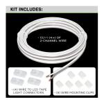 13 ft. White Connector Cord LED Strip Light Accessory Pack (4 Wire-to-Tape Connectors, 6 Wire Mounting Clips) Commercial Electric