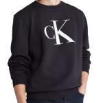 Calvin Klein Men Monogram Logo Fleece Crewneck Sweatshirt Black Size L