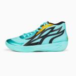 Puma MB.02 Honeycomb Basketball Shoes Mint Green Black Yellow Size 10