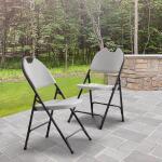 HDXEarth Tan Plastic Seat Outdoor Safe Folding Chair (CH174207)