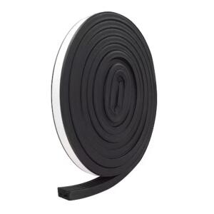 Frost King E/O 9/16 in. x 5/16 in. x 10 ft. EPDM Cellular Rubber Weather-Strip Tape Cushioned Ribbed Black