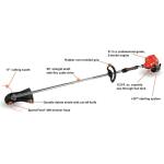 ECHOSRM-225 Pro-Grade 21.2 cc Gas 2-Stroke Straight Shaft String Trimmer