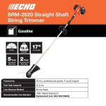 ECHOSRM-2620 25.4 cc Gas 2-Stroke X Series Straight Shaft String Trimmer