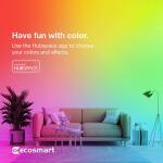 EcoSmart 60-Watt Equivalent Smart A19 Clear Color Changing CEC LED Light Bulb with Voice Control (1-Bulb)