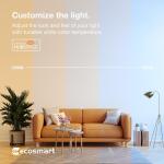 EcoSmart 60-Watt Equivalent Smart A19 Clear Color Changing CEC LED Light Bulb with Voice Control (1-Bulb)