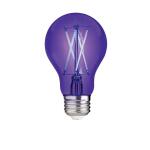 EcoSmart 40-Watt Equivalent A19 Blacklight Ultraviolet Glow in the Dark LED Light Bulb - 1 Pack