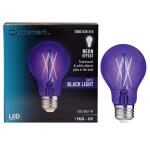 EcoSmart 40-Watt Equivalent A19 Blacklight Ultraviolet Glow in the Dark LED Light Bulb - 1 Pack