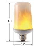 EcoSmart3-Watt Equivalent T60 Cylinder Flame Effect Design E26 Medium Base LED Light Bulb Amber 1-Pack (C/FLAME2/LED/ESM)