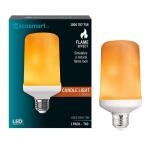 EcoSmart3-Watt Equivalent T60 Cylinder Flame Effect Design E26 Medium Base LED Light Bulb Amber 1-Pack (C/FLAME2/LED/ESM)