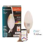 EcoSmart60-Watt Equivalent Smart B11 E12 Color Changing CEC LED Light Bulb with Voice Control (1-Bulb)