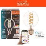 EcoSmart 60-Watt Equivalent Smart G25 Clear Color Changing CEC LED Light Bulb with Voice Control (1-Bulb)