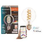 EcoSmart 60-Watt Equivalent Smart G25 Clear Color Changing CEC LED Light Bulb with Voice Control (1-Bulb)