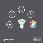 EcoSmart 50-Watt Equivalent Smart MR16 Color Changing CEC LED Light Bulb with Voice Control (1-Bulb)