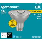 EcoSmart90-Watt Equivalent PAR38 Dimmable Flood LED Light Bulb Bright White (2-Pack) (A20PR3890WESD32)