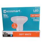 EcoSmart90-Watt Equivalent BR40 Dimmable ENERGY STAR LED Light Bulb Soft White 2-Pack (BR40-1D 15W E26 120V 2700K)