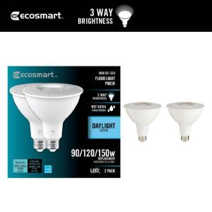 EcoSmart 90/120/150-Watt Equivalent PAR38 3-Way Flood Energy Star Dimmable CEC LED Light Bulb 5000K Daylight 2-Pack (FG-04305)