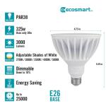 EcoSmart325-Watt Equivalent PAR38 Dimmable Flood LED Light Bulb with Selectable Color Temperature (1-pack) (G130P385)