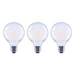 EcoSmart60-Watt Equivalent G25 Globe Dimmable ENERGY STAR Filament LED Frosted Vintage Light Bulb Soft White 3-Pack (FG-03393)