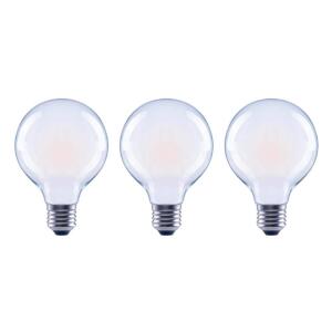 EcoSmart60-Watt Equivalent G25 Globe Dimmable ENERGY STAR Filament LED Frosted Vintage Light Bulb Soft White 3-Pack (FG-03393)