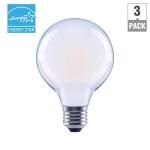 EcoSmart60-Watt Equivalent G25 Globe Dimmable ENERGY STAR Filament LED Frosted Vintage Light Bulb Soft White 3-Pack (FG-03393)