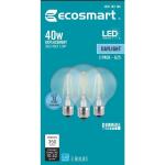 EcoSmart40-Watt Equivalent G25 Globe Dimmable ENERGY STAR Clear Glass Filament LED Vintage Edison Light Bulb Daylight 3-Pack (FG-03398)